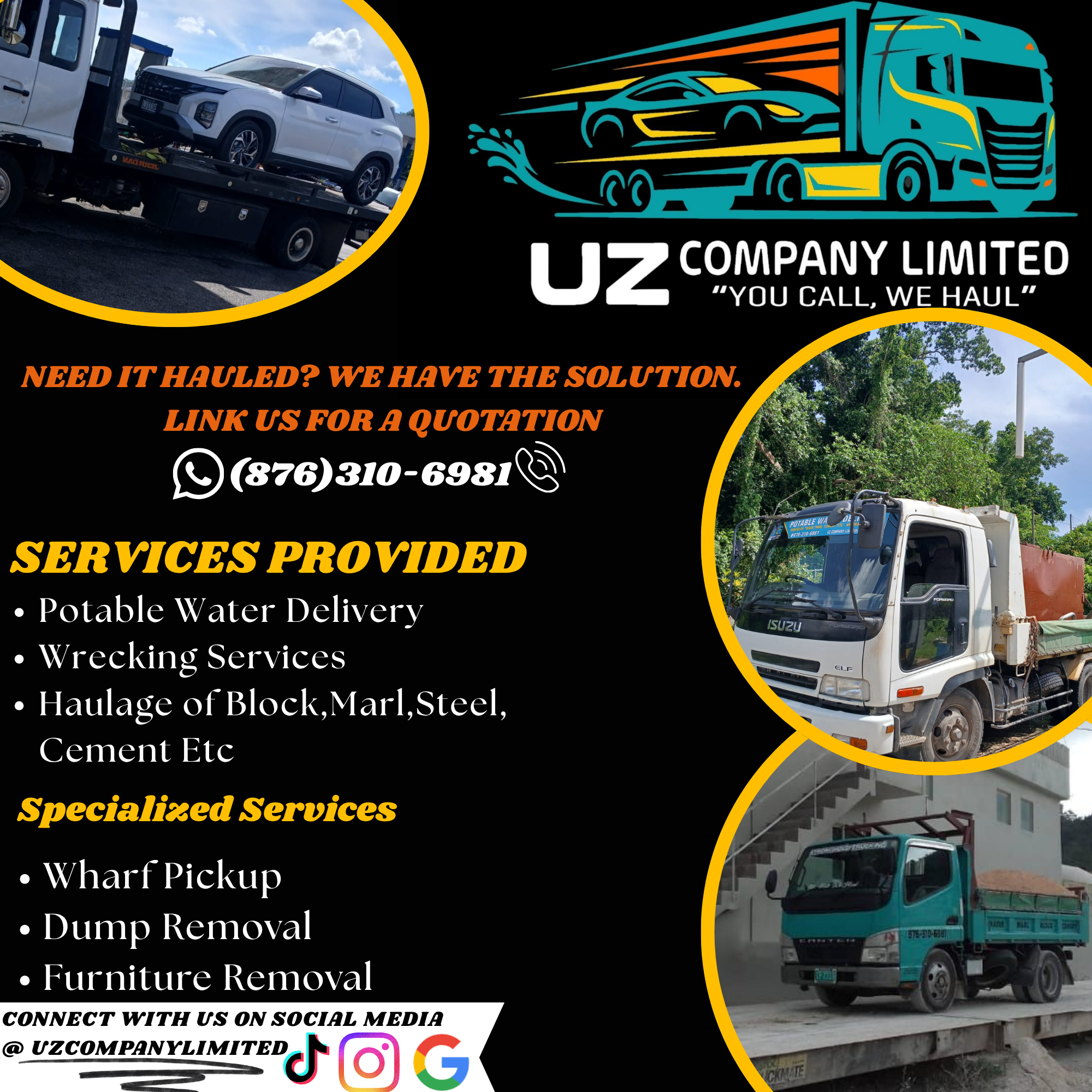 UZ Company Limited construction and haulage operations